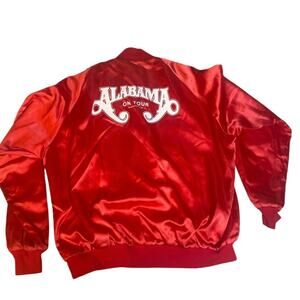 Vintage 1983 Alabama Tour Satin bomber Jacket made in USA size Large